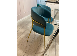 Стул на металлокаркасе Kamelia зеленый / золото фото покупателя 43