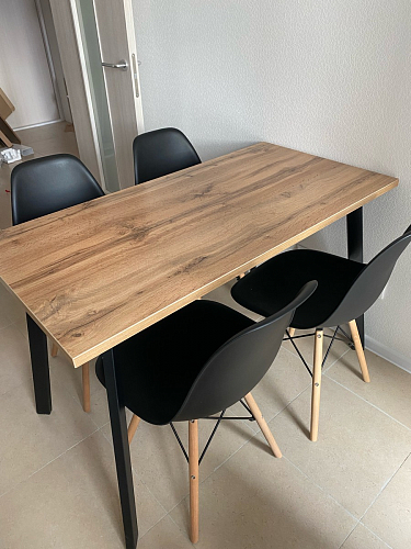 Стол Тринити Лофт 120 32 мм бетон / черный матовый фото покупателя 100