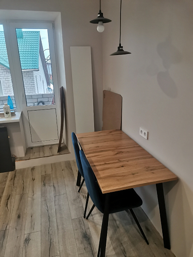 Стол Тринити Лофт 120 32 мм дуб галифакс табако / черный матовый фото покупателя 445