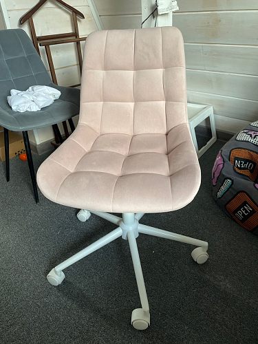 Компьютерное кресло Честер темно-серый / золото  - Уцененный экземпляр фото покупателя 9