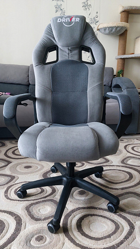 Компьютерное кресло Driver/Драйвер кожзам черный / серый фото покупателя 9