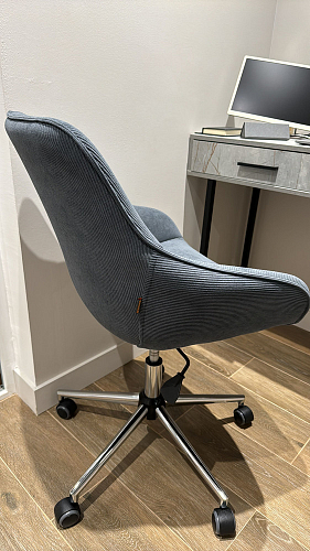 Компьютерное кресло Dublin/Дублин хром / вельвет графит фото покупателя 28