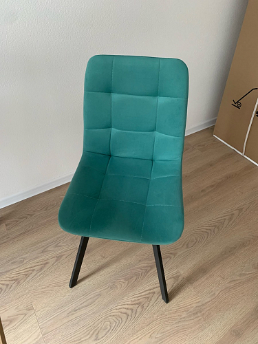 Стул на металлокаркасе Чилли синяя ткань / белый фото покупателя 1304