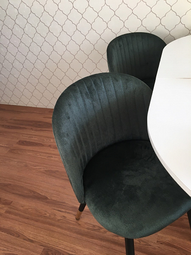 Стул на металлокаркасе Gabi green / black / silver фото покупателя 51