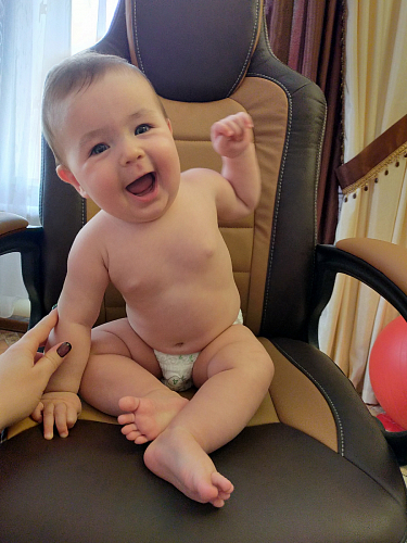 Компьютерное кресло Kadis коричневое / бежевое фото покупателя 52