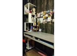 Письменный стол Леон Лофт дуб делано темный / черный матовый фото покупателя 72