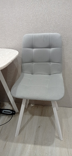 Стул на металлокаркасе Чилли светло-серый / белый каркас фото покупателя 375