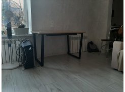 Стол Лота Лофт 140 25 мм черный матовый / бетон фото покупателя 260