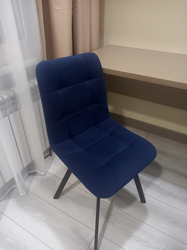 Стул на металлокаркасе Чилли черный / голубой фото покупателя 1440