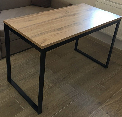 Стол Лота Лофт 140 25 мм черный матовый / бетон фото покупателя 26