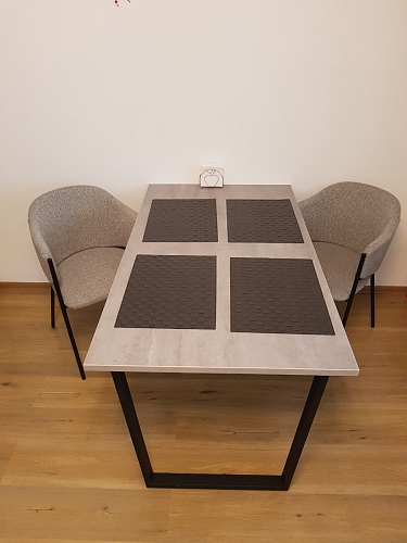 Деревянный стол Лота Лофт 120х75 белый матовый / дуб крафт золотой фото покупателя 23