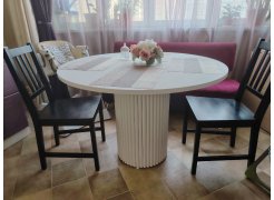 Деревянный стол Барел 89 белый / золото фото покупателя 25