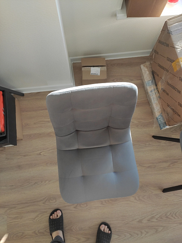 Стул на металлокаркасе Чилли темно-серый / черный каркас фото покупателя 160