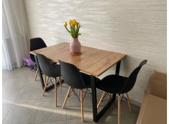 Стол Лота Лофт 140 25 мм черный матовый / бетон фото покупателя 233