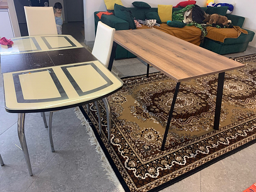 Стол Тринити Лофт 140 25 мм дуб делано темный / белый фото покупателя 31