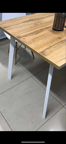 Стол Тринити Лофт 120 32 мм дуб галифакс табако / черный матовый фото покупателя 616