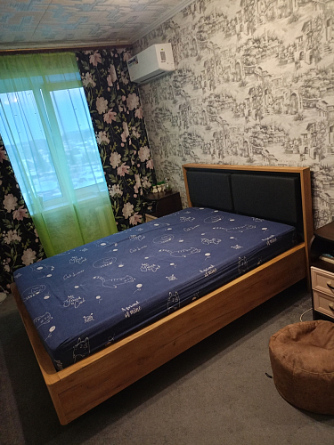 Двуспальная кровать Клауд 160х200 парящая дуб крафт золотой / антрацит фото покупателя 415