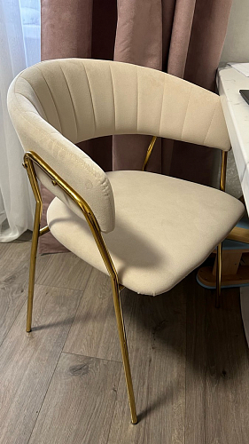 Стул на металлокаркасе Kamelia светло-фиолетовый / золотой фото покупателя 60