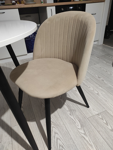 Стул на металлокаркасе Gabi 1 beige / black фото покупателя 428