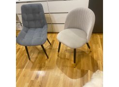 Стул на металлокаркасе Gabi 1 бежевый / черный с серебряными наконечниками фото покупателя 787