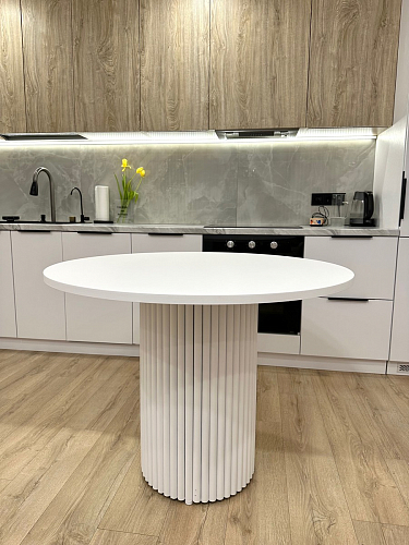 Керамический стол Барел 110 patagonoa bianco repose / черный фото покупателя 21