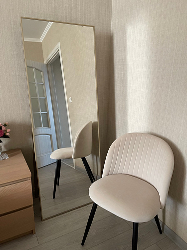 Стул на металлокаркасе Gabi 1 light blue / black / gold фото покупателя 272