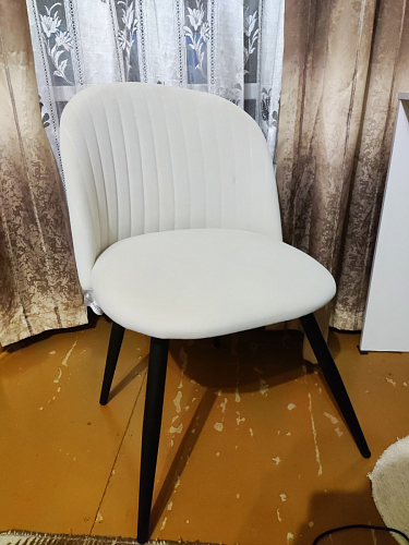 Стул на металлокаркасе Gabi 1 light purple / black / gold фото покупателя 183