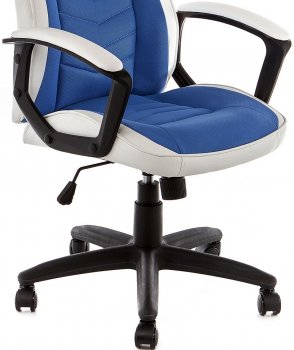 Компьютерное кресло Gamer белое / синее