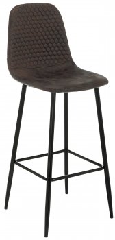 Барный стул Drop black / dark brown