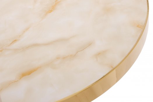 Деревянный стол Dorian 70x75 бежевый / золотой