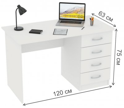 Стол письменный СП4 белый