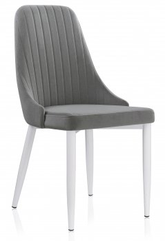 Стул на металлокаркасе Kora gray new / white