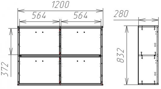 Обувница Мебелайн-18 венге / дуб молочный