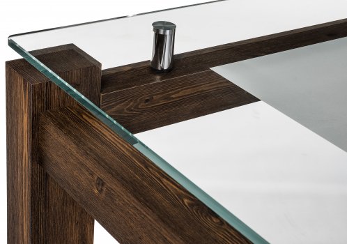 Стеклянный стол Бран орех кантри