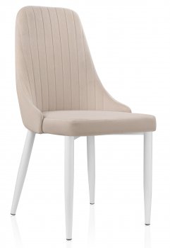 Стул на металлокаркасе Kora white / beige