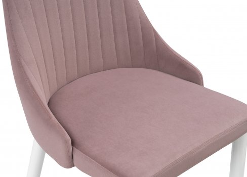 Стул на металлокаркасе Kora light purple / white