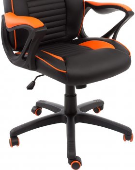 Компьютерное кресло Leon черное / оранжевое
