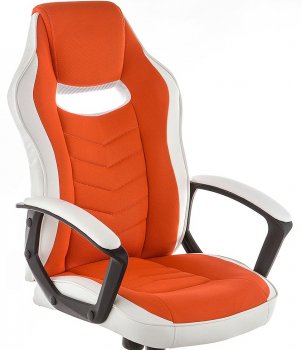 Компьютерное кресло Gamer белое / оранжевое