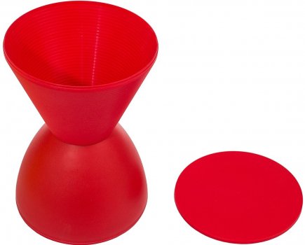 Табурет Button красный