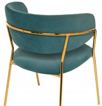 Стул на металлокаркасе Kamelia green / gold