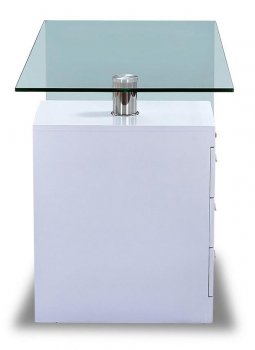 Письменный стол F-306-650 прозрачный / белый