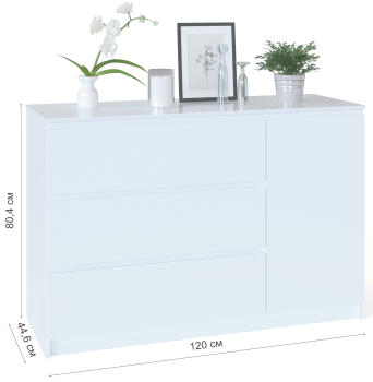 Комод Т-3р белый