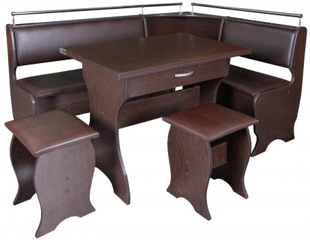 Кухонный уголок Елена-5 венге / кожзам коричневый